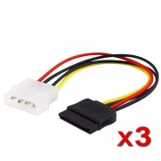 eForCity 3 X IDE to Serial ATA SATA HDD Power Adapter Cable