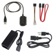 USB 2.0 to 2.5 3.5 IDE / SATA HDD Hard Drive CD/CD-RW ROM / DVD/DVD-R DVD+R Converter Adapter Cable + AC Power Adapter