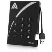 Apricorn Aegis Padlock 1 TB USB 3.0 256-bit AES XTS Hardware Encrypted Portable External Hard Drive (A25-3PL256-1000)