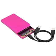 eForCity 2.5-inch SATA HDD Enclosure, Hot Pink
