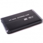 HDE 2.5 SATA External Hard Disk Drive (HDD) Metallic Enclosure - 500GB Max Capacity (Black)
