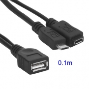 Micro USB Host OTG Cable with Micro USB Power for Samsung i9100 i9300 i9220 i9250 by AtomicMarket