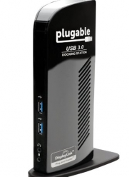 Plugable UD-3900 USB 3.0 Universal Docking Station with Dual Video Outputs for Windows 8.1, 8, 7, XP (HDMI and DVI/ VGA to 2048x1152, Gigabit Ethernet, Audio, 2 USB 3.0 Ports, 4 USB 2.0 Ports, 4A AC Power Adapter)