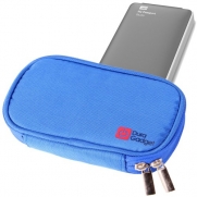 DURAGADGET Blue Memory Foam Case With Dual Zip For WD (Western Digital) My Passport Studio 1 TB FireWire 800 High Capacity Portable Hard Drive