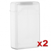 eForCity 2 packs Clear 3.5 INCH SATA HDD Hard Drive Storage Case