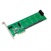 Syba SYDI9 4 Port mSATA PCI-E 2.0 x 4 Raid Card Marvell Chipset with Shared SATA III Port SD-PEX40079