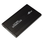 Aluminum 2.5 inch USB 2.0 SATA Hard Disk Drive HDD External Enclosure Case + Screwdriver+USB Cable Black