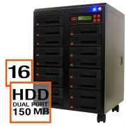 SySTOR 1:16 SATA 2.5 & 3.5 Dual Port/Hot Swap Hard Disk Drive / Solid State Drive (HDD/SSD) Clone Duplicator/Sanitizer - High Speed (150mb/sec) (SYS2016HS-DP)