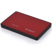 ORICO 2588US3 Tool Free USB 3.0 2.5 inch SATA HDD External Hard Drive Enclosure Support 1TB (Max) - Red