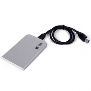 HDE Tool Free SuperSpeed USB 3.0 Aluminum 2.5 SATA HDD External Hard Drive Disk Enclosure Case (Silver)