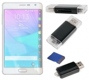 DURAGADGET USB 2.0 SD/MicroSD Card Reader For The New Samsung Galaxy Note Edge & Samsung Galaxy Note 4