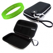Hard Drive Accessories from VanGoddy Offers our Hard Cube Protective Carrying Case in Rubberized Stealth Black **Fits GoFlex Turbo Portable Hard Drives** + VanGoddy LIVE * LAUGH * LOVE Wristband