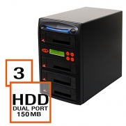 SySTOR 1:3 SATA 2.5 & 3.5 Dual Port/Hot Swap Hard Disk Drive / Solid State Drive (HDD/SSD) Clone Duplicator/Sanitizer - High Speed (150mb/sec) (SYS203HS-DP)