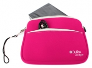 DURAGADGET Hot Pink Water Resistant Neoprene Sleeve With Front Zip Pocket For Samsung P3 1TB External Hard Drive (Ultraslim, USB 3.0, Black)
