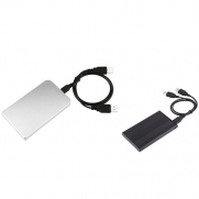 INSTEN® Silver 2.5-inch SATA HDD Enclosure with FREE Black Version 2 2.5-inch SATA HDD Enclosure