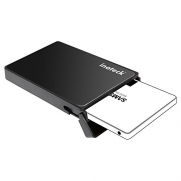[Optimized For SSD] Inateck 2.5 Inch USB 3.0 Hard Drive Disk HDD External Enclosure/ Case With USB 3.0 Cable for 9.5mm 7mm 2.5-Inch SATA-I, SATA-II, SATA-III, SATA HDD and SSD, Support UASP, Tool-Free - Black