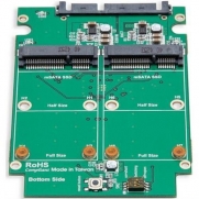 SYBA SY-ADA40090 Dual mSATA SSD to SATA III RAID Enclosure with Complete Screw Set