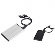Insten® Silver Version 2 2.5-inch SATA HDD Enclosure with FREE Black Version 2 2.5-inch SATA HDD Enclosure