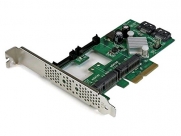StarTech.com 2 Port PCI Express 2.0 SATA III 6Gbps RAID Controller Card with 2 mSATA Slots and HyperDuo SSD Tiering PEXMSATA3422