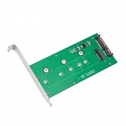 IO Crest M.2 NGFF to SATA III Card with Full & Low Profile Brackets Components SI-ADA40084, Black