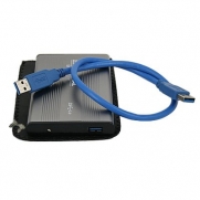 HDE SuperSpeed USB 3.0 SATA External Aluminum 2.5 Hard Drive Case - 500 GB HDD Max Capacity