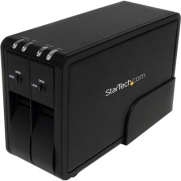 StarTech Storage SAT3520U3R 2Bay 3.5inch USB3.0 Trayless SATA Hard Drive Enclosure Retail