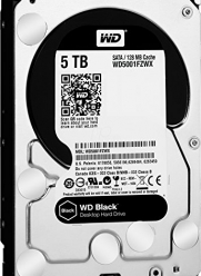 WD Black 5TB Performance Desktop Hard Disk Drive - 7200 RPM SATA 6 Gb/s 128MB Cache 3.5 Inch  - WD5001FZWX