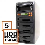 SySTOR 1:5 SATA/IDE Combo Hard Disk Drive / Solid State Drive (HDD/SSD) Clone Duplicator/Sanitizer - High Speed (150mb/sec) (SYS505HS)