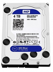WD Blue 4TB  Desktop Hard Disk Drive - 5400 RPM SATA 6 Gb/s 64MB Cache 3.5 Inch  - WD40EZRZ