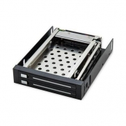 SYBA SI-MRA25030 Mobile Rack Hosts Two 2.5 SATA II HDD Fits Inside a Floppy Bay with Easy & Reliable Insertion and Ejection