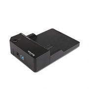 Spinido Support UASP SATA III USB 3.0 to 2.5 or 3.5 Inch SATA Lay-Flat Tool-free External Hard Drive Docking Station Optimized For SSD and HDD(Black)