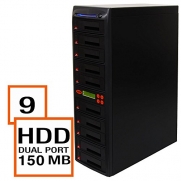SySTOR 1:9 SATA 2.5 & 3.5 Dual Port/Hot Swap Hard Disk Drive / Solid State Drive (HDD/SSD) Clone Duplicator/Sanitizer - High Speed (150mb/sec) (SYS209HS-DP)