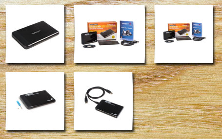 StarTech 2.5in black usb 2.0 external hard drive enclosure for sata hdd