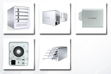 Icy Dock mb561us-4s-1 white storage 3.5inch external enclosure esata usb2.0